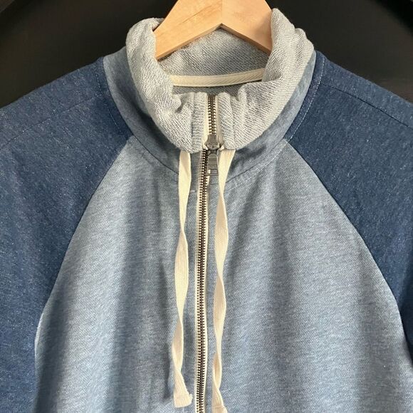 SONOMA Blue Color Block Cowl Neck Sweatshirt Size M - Picture 4 of 9